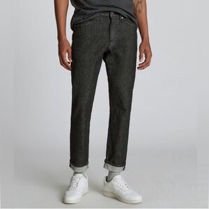 Everlane The Selvedge Slim Fit Black Rinse Grey Jeans Men's Size 31 × 30